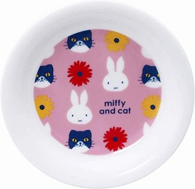 miffy＆cat　ミニプレート(ピンク)　品番402195
