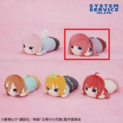 【濃いピンク　二乃】映画 五等分の花嫁 ぬいぐるみティッシュケースカバー【4/15入荷】