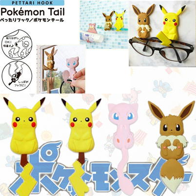 ■ポケットモンスター　ぺったりフック～ピカチュウ(オス・メス)/イーブイ/ミュウ～【9/27入荷】
