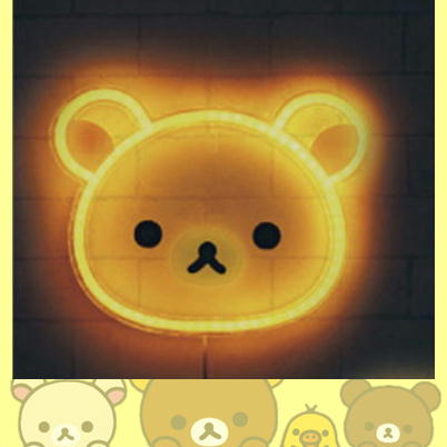 【リラックマ】リラックマ NEW BASIC RILAKKUMA 壁掛けネオン風LEDライト