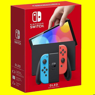 【未使用品】Nintendo Switch(有機ELモデル) Joy-Con(L) ネオンブルー/(R) ネオンレッド　※メーカー保証なし