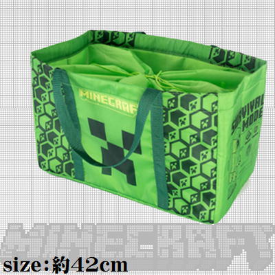 【クリーパー(green)】マインクラフト おおきな保冷バッグ