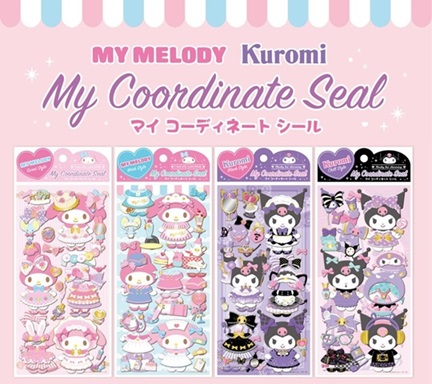 <Random 2-piece set> My Melody & Kuromi My Coordinate Stickers