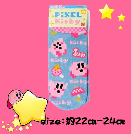 ★50％off★【BLACK FRIDAY】Kirby of the Stars x Makoto Ohzu Jacquard Socks - Blue Pattern