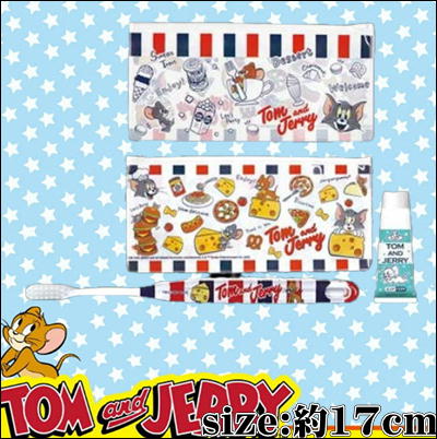 [food] Tom and Jerry toothpaste set with pouch
