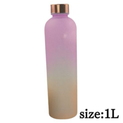 [C: Pink & Orange] Motivational Colorful Water Bottle