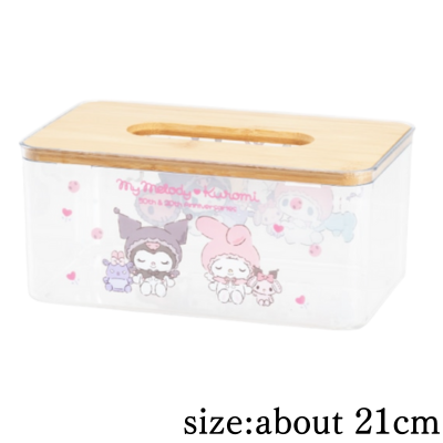 [Logo Pink] My Melody♡Kuromi Angel Clear Tissue Case