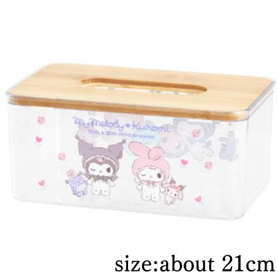 [Logo Purple] My Melody♡Kuromi Angel Clear Tissue Case