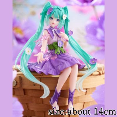 [Get by charging] Hatsune Miku Noodle Stopper Figure Flower Fairy - Purple Cosmos - *Box damaged