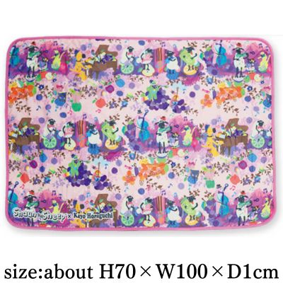 [Pink: All-over Print] Shaun the Sheep x Kayo Horaguchi Quilted Blanket (Autumn Music Festival)