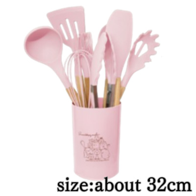[Get with Charge] [Pink] Sumikkogurashi Bear Cafe at Home 8-Piece Kitchen Tool Set with Case