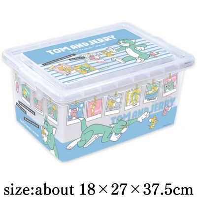 [Get it with a charge] [Blue] Tom and Jerry Clear Container Box Ver. 2 *Target product, scratches