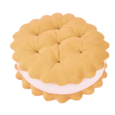 [Plain] FANS Biscuit Sandwich Plush Toy XL Premium