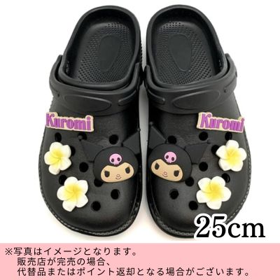 ◇【25cm (Black)】Sanrio Characters Sunburned Kuromi EVA Sandals *Direct shipping item, delivery date and time cannot be specified