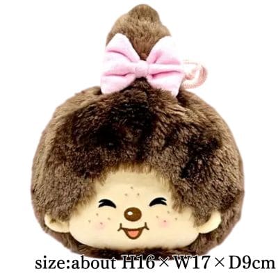 [Monchhichi-chan]Monchhichi Plush Drawstring Pouch with Window