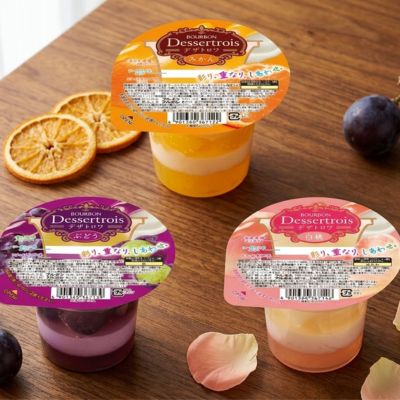 <3-Flavor Assortment> Bourbon DesserTrois ~Grape, White Peach & Mandarin Orange~