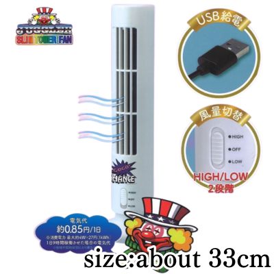 [White] JUGGLER Slim Tower Fan