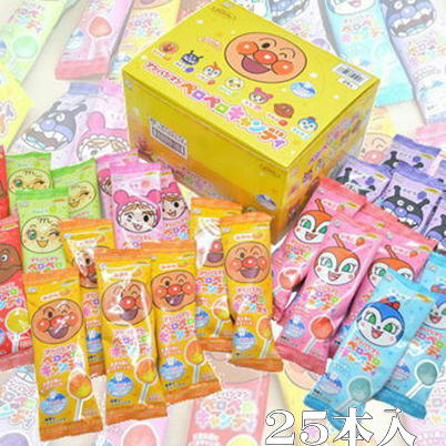 <1BOX (25 pcs)> Anpanman Lollipop Candy【Best Before: 2027/04】