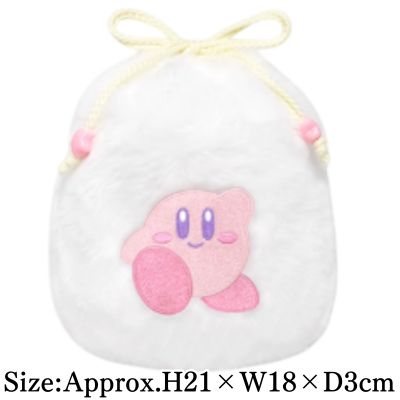 【Kirby】Kirby Plush Drawstring Pouch