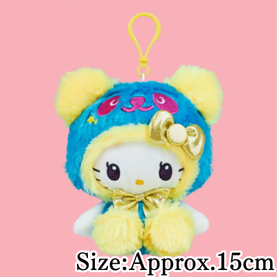 【Blue】Panda Hello Kitty Kurippii Plush ~Vivid Panda~