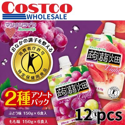 Crushed-Type Konnyaku Batake Light Pouch Assortment (Pack of 12) [Best Before: 2027/02/20]