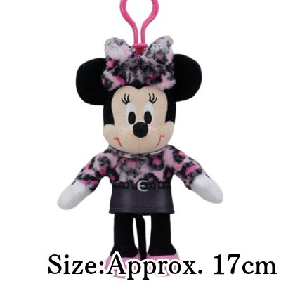 【Pink】Minnie Mouse Gyaru-Style Leopard Clippy Plush