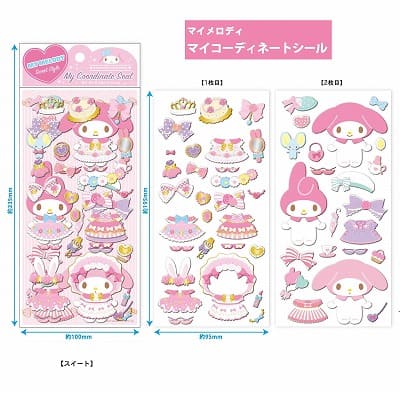 【マイメロ：スイート】サンリオキャラクターズ　マイコーディネートシール
