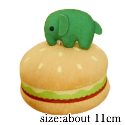 【Green】ドムドムハンバーガー ぶるぶるぬいぐるみ