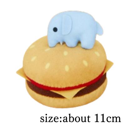 【Blue】ドムドムハンバーガー ぶるぶるぬいぐるみ