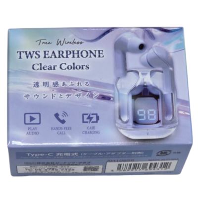 [Blue] TWS Earphones Clear CoLors