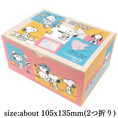 Snoopy 3D Charm Point Mask, Regular Size, Pack of 20